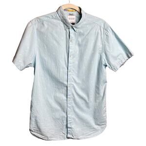 Cactus Man Mens Anchor Print Slim Fit Shirt Short Sleeve Size Medium